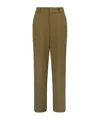 Shop Staud Belt-loop Casual Pants In Green