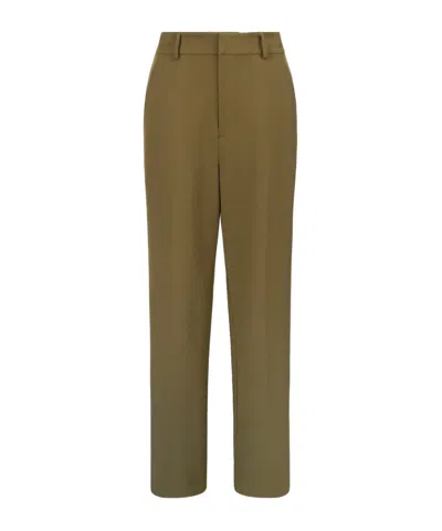 Staud Belt-loop Casual Pants In Green