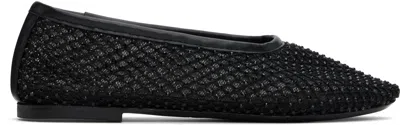 STAUD BLACK ALBA BALLERINA FLATS