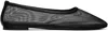 Staud Black Alba Ballerina Flats In Blmh Black Mesh