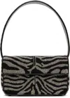 Staud Black & White Tommy Beaded Bag In Bkwh Black/white