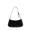 Staud Black Calf Leather Bos Taurus Shoulder Bag In Black