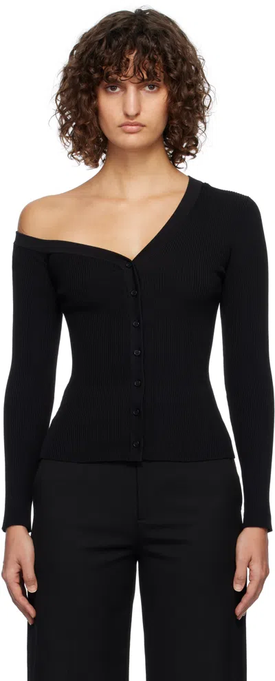 Staud Black Craftsman Cardigan In Blk Black