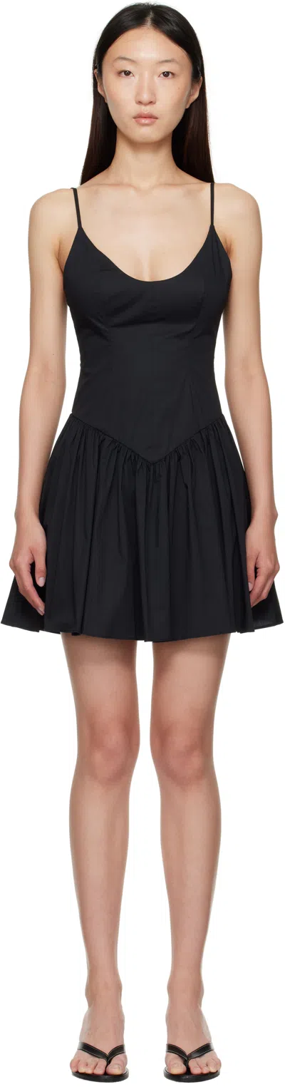 Staud Black Dena Minidress