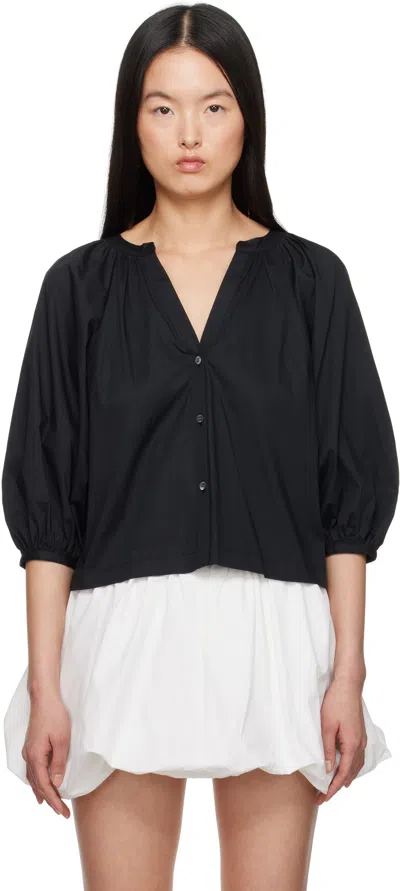 Staud Cotton Top In Black
