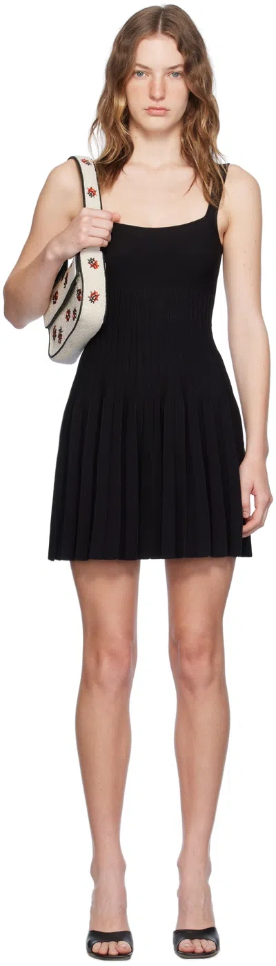 STAUD BLACK ELLISON MINIDRESS