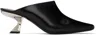 Staud Black Jax Mules In Bkmt Black Metals