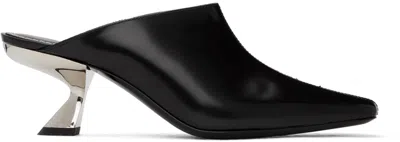 Staud Black Jax Mules In Bkmt Black Metals
