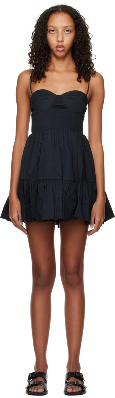 Staud Black Landry Minidress