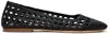 Staud Nell Woven Leather Ballet Flats In Blk Black
