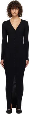 Staud Black Shoko Sweater Maxi Dress In Blk Black