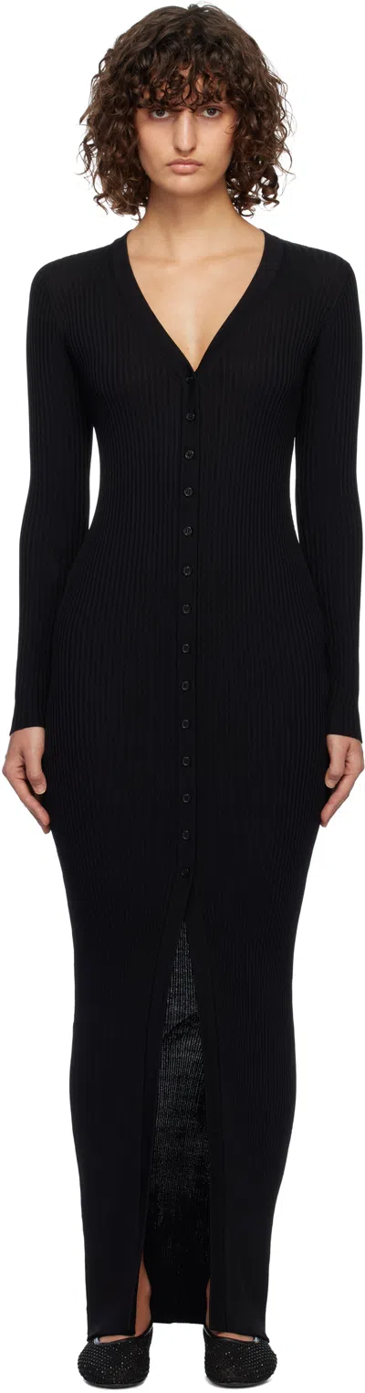 Staud Black Shoko Jumper Maxi Dress In Blk Black