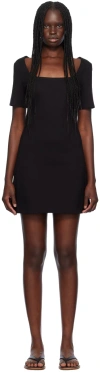 Staud Black Stern Minidress In Blk Black