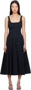 Staud Mini Wells Dress In Blk Black