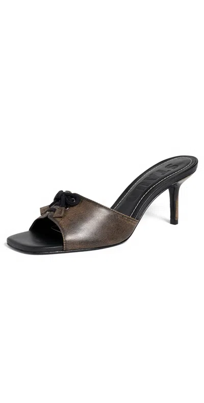 Staud Blake Mules Black Distressed In Brown