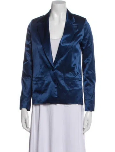 Pre-owned Staud Blazer In Blue