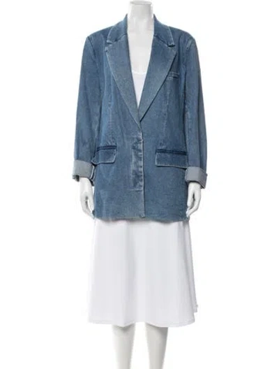 Pre-owned Staud Blazer In Blue