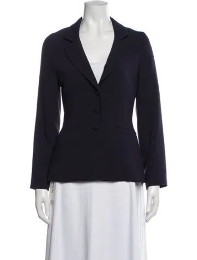 Pre-owned Staud Blazer In Blue