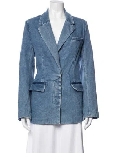 Pre-owned Staud Blazer In Blue