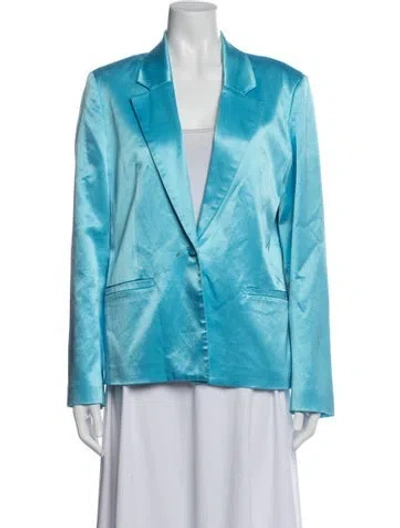Pre-owned Staud Blazer In Blue
