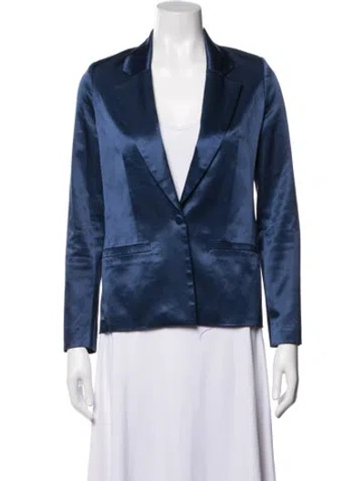 Pre-owned Staud Blazer In Blue