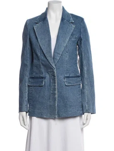 Pre-owned Staud Blazer In Blue