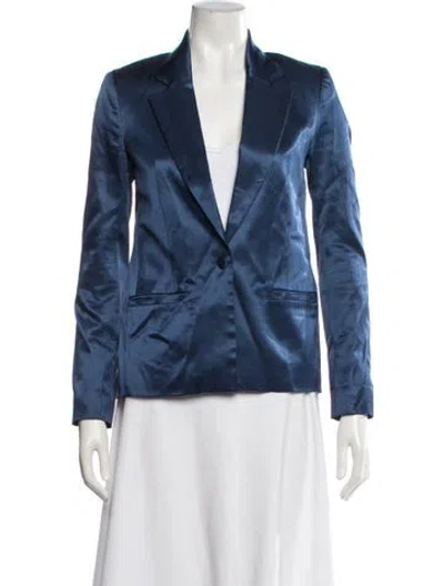 Pre-owned Staud Blazer In Blue
