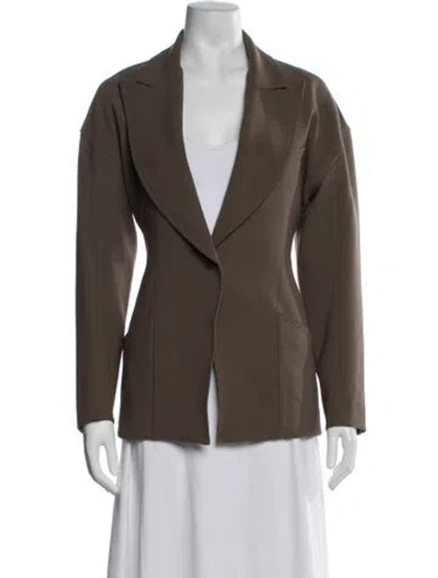 Pre-owned Staud Blazer In Brown