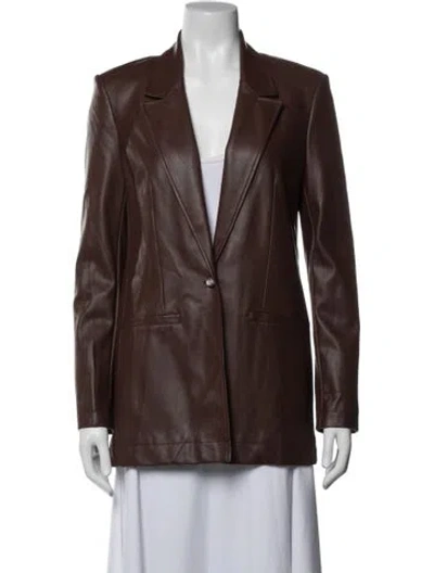 Pre-owned Staud Blazer In Brown
