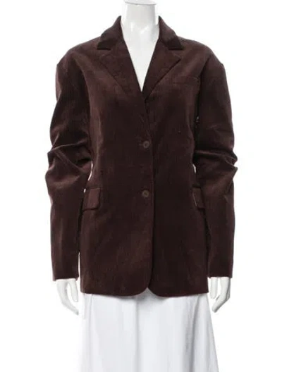 Pre-owned Staud Blazer In Brown