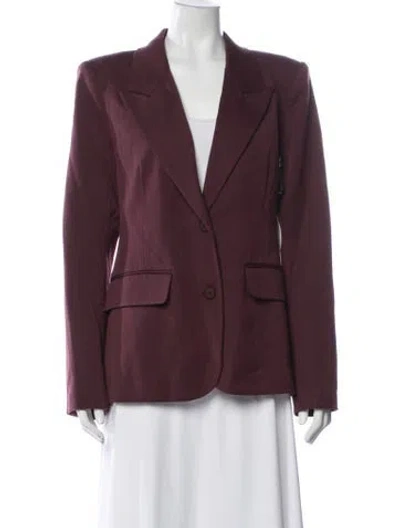 Pre-owned Staud Blazer In Burgundy