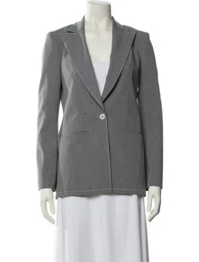 Pre-owned Staud Blazer In Gray