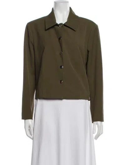 Pre-owned Staud Blazer In Green