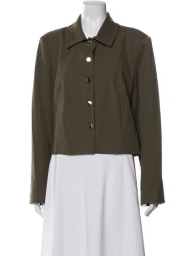 Pre-owned Staud Blazer In Green