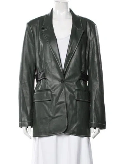 Pre-owned Staud Blazer In Green