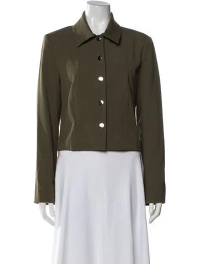 Pre-owned Staud Blazer In Green