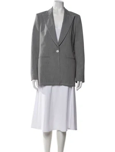 Pre-owned Staud Blazer In Grey