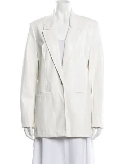 Pre-owned Staud Blazer In Neutrals/white