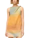 Staud Boa Linen Minidress In Pastel Clo
