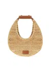 Staud Moon Raffia Tote Bag Shoulder Bags Beige In Brown