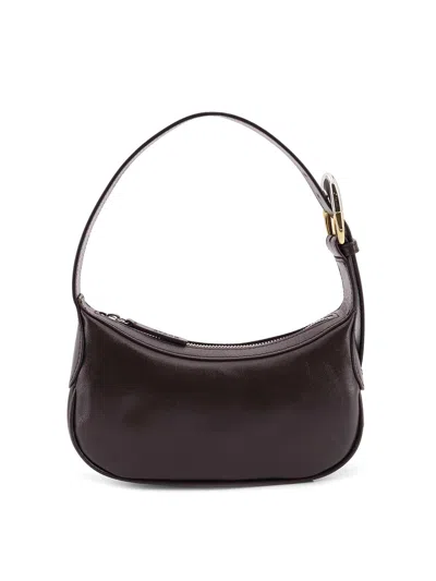 Staud Owen Leather Shoulder Bag In Brown