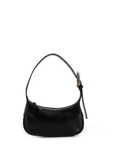 Staud Leather Shoulder Bag In Black