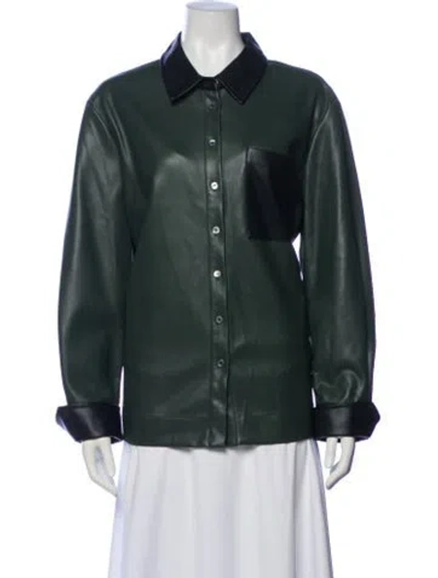 Pre-owned Staud Bomber Jacket In Green