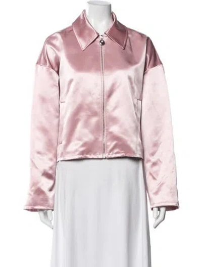 Pre-owned Staud Bomber Jacket In Pink