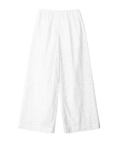 Staud Bonfire Broderie-anglaise Trousers In Animal Print