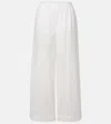 Staud Bonfire Eyelet Cotton Wide-leg Pants