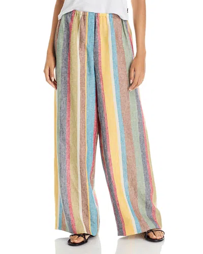 Staud Bonfire Linen Pants In Multi