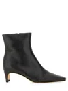 Staud Ankle Boot With Pointed Toe And Kitten Heel In Blk Black