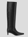 Staud Wally 55mm Knee-high Leather Boots In Black