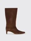 Staud Suede Wally Boots In Brown